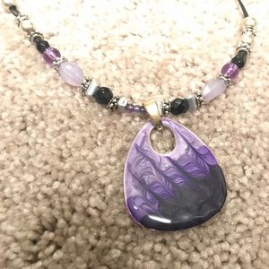 Croft & Barrow Purple Earrings and Necklace Set